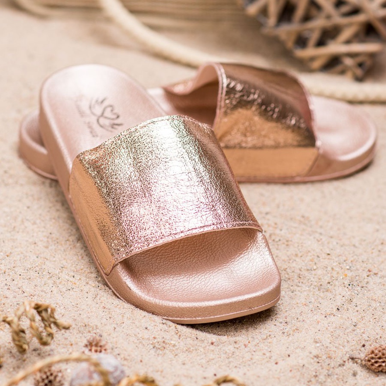 Small Swan Casual tofflor för kvinnor gul 1