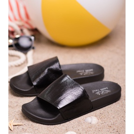 Small Swan Casual tofflor för kvinnor svart 2