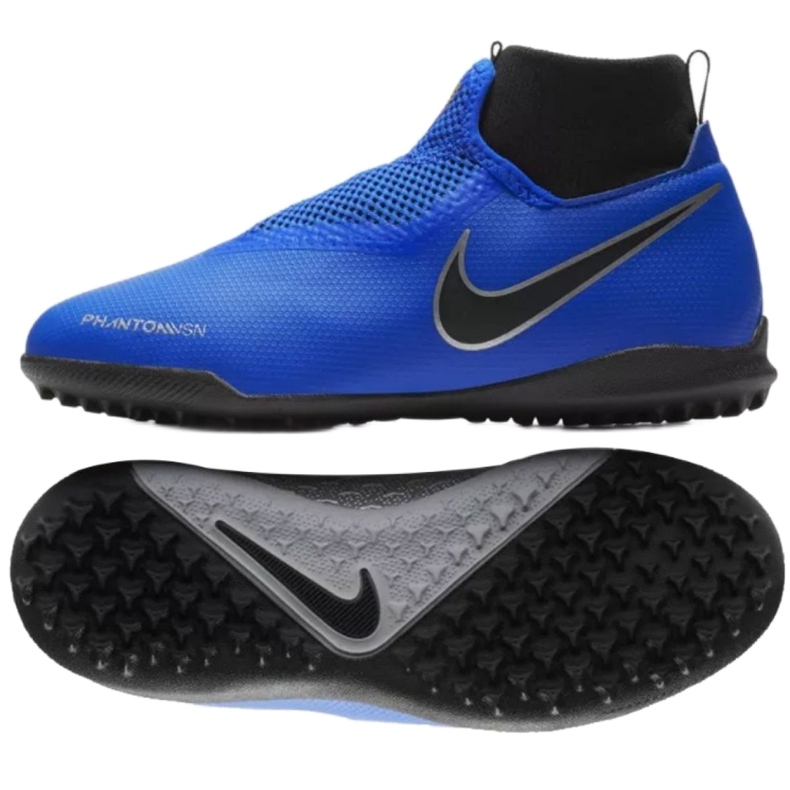 Nike Phantom Vsn Academy Df Tf Jr AO3292-400 fotbollsskor blå blå 1