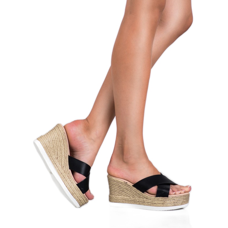 Bello Star Sandaler med kil svart 2