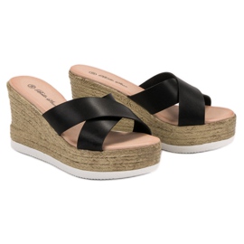 Bello Star Sandaler med kil svart 1