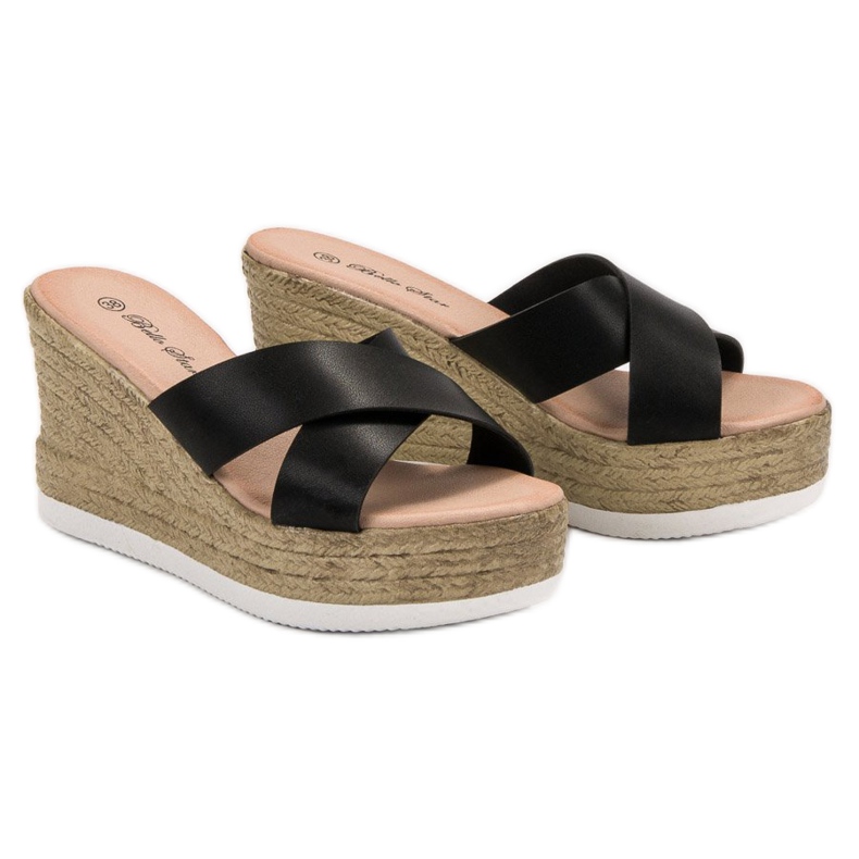 Bello Star Sandaler med kil svart 1