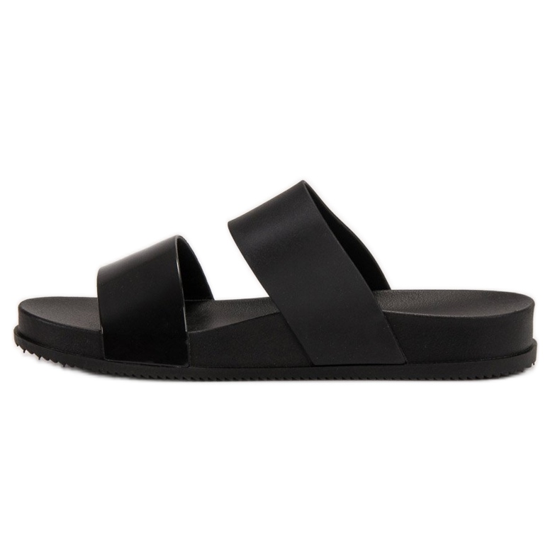 SHELOVET Moderiktiga tofflor i gummi svart 1