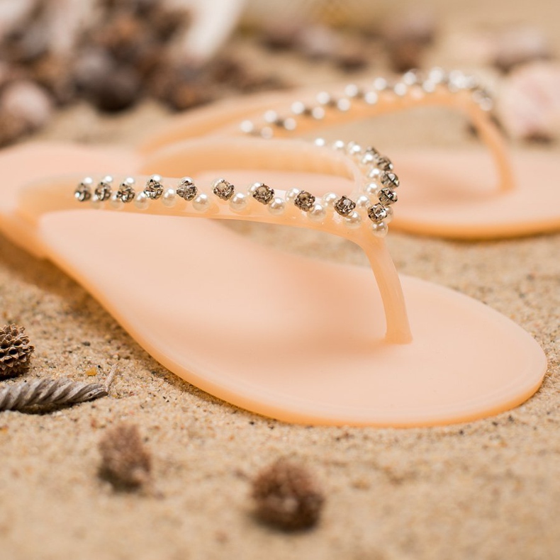 Flip-flops med VICES-dekorationer beige 1