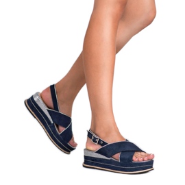 Lily Shoes Sandaler med spänne blå 1