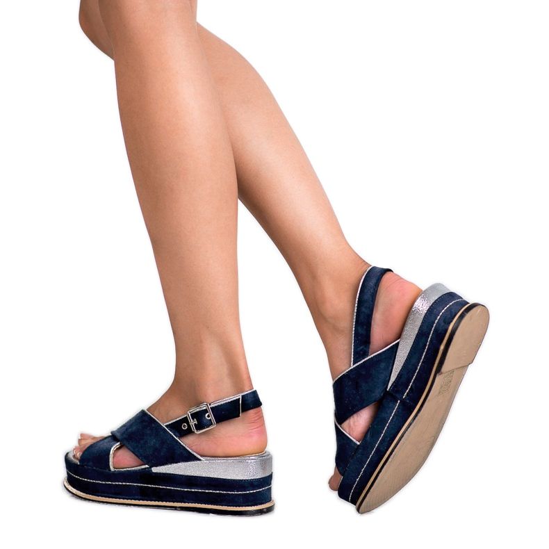 Lily Shoes Sandaler med spänne blå 2