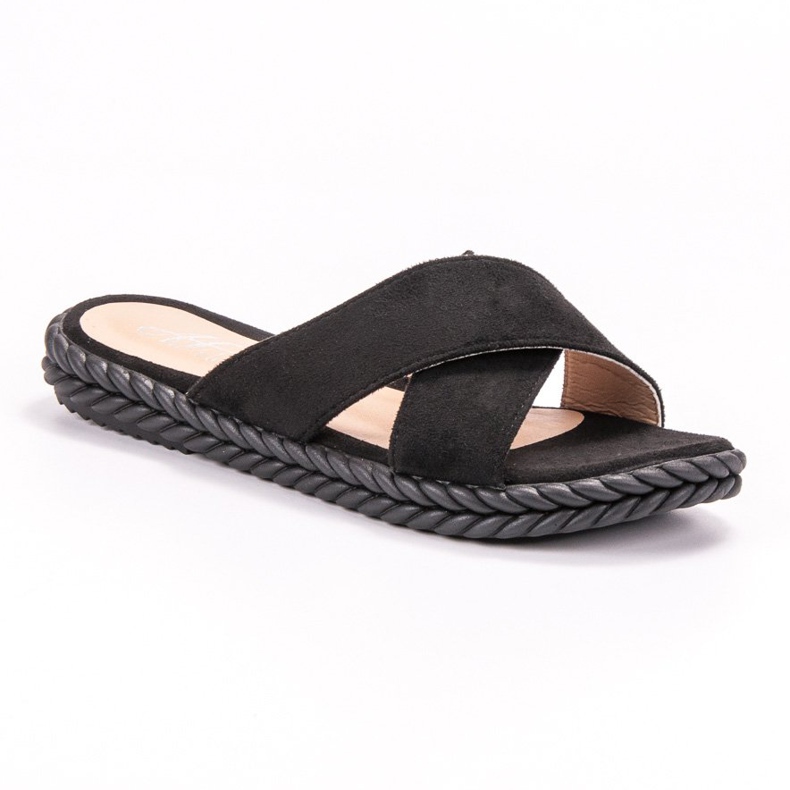 SHELOVET Mocka tofflor svart 1