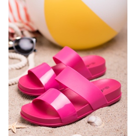 SHELOVET Moderiktiga tofflor i gummi rosa 1