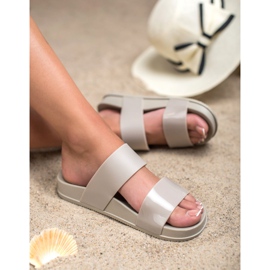 SHELOVET Moderiktiga tofflor i gummi grå 2