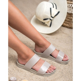 SHELOVET Moderiktiga tofflor i gummi grå 1