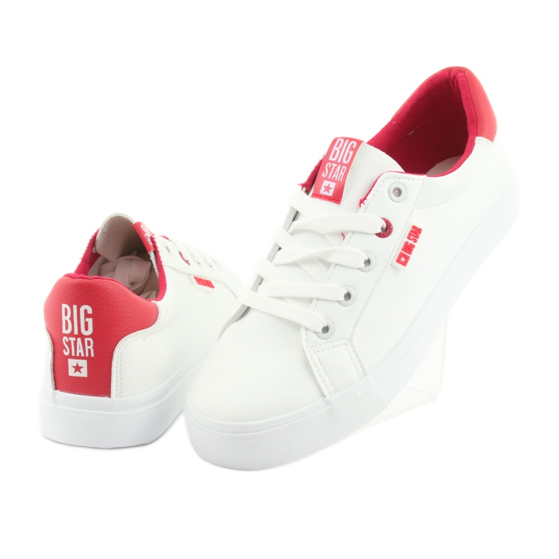 Vita sneakers BIG STAR 274311 röd 3