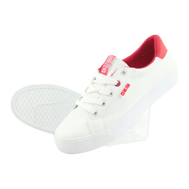 Vita sneakers BIG STAR 274311 röd 4
