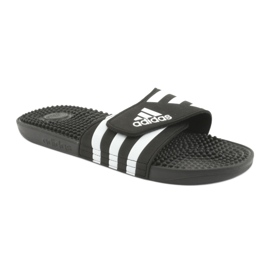 Adidas Adissage M F35580 kardborre flip-flops vit svart 1