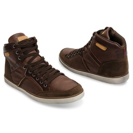 XF117 Camel High Sneakers brun 1