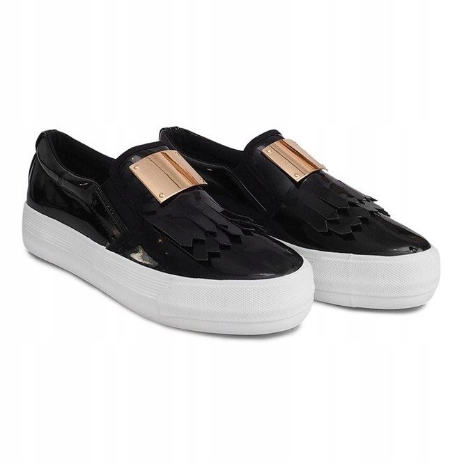 Lackade sneakers On Wedge S-1 Black svart 1
