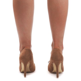 Mockahöga klackar TR-3H432-4 Camel brun 1