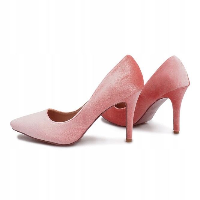 Francine Pink Velour Heels rosa 2