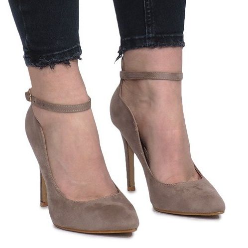 Kaki pumps på en himmelklack mångfärgad grön 2