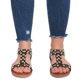 Sommarsvarta platta sandaler 1