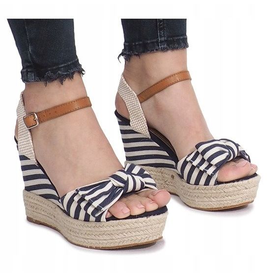 Sailor wedge sandaler med Blue Sea -espadriller blå 2