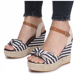 Sailor wedge sandaler med Blue Sea -espadriller blå 1