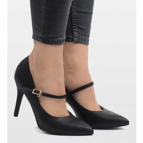 Svarta klassiska höga klackar Montr 1