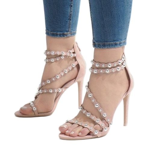 Rosa LE042P klädda klackar mångfärgad 1