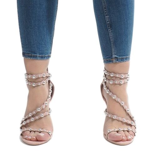 Rosa LE042P klädda klackar mångfärgad 2