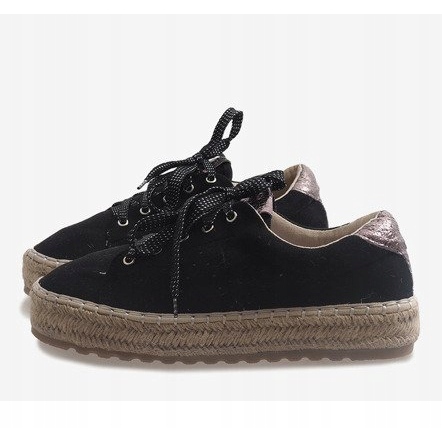 Svarta BB01P -snörda espadriller 2