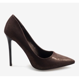 Bruna klassiska höga klackar AT-0596-L 2