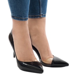 Svarta lackerade asymmetriska klackar GH11541 2