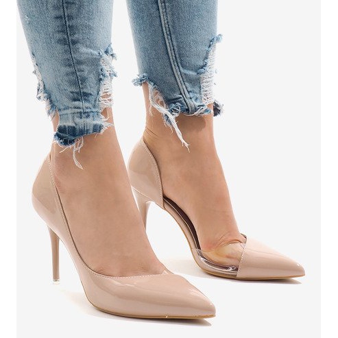 Rosa lackerade asymmetriska klackar GH11541 1