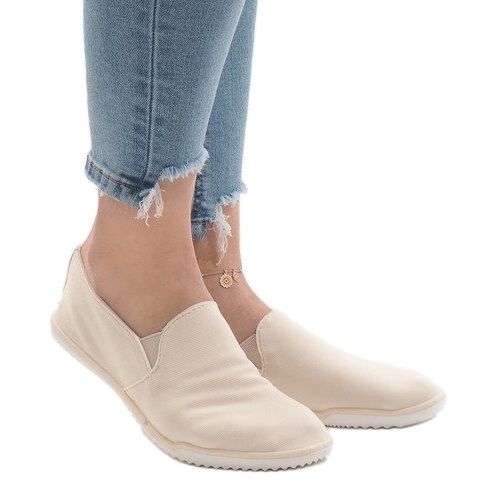 Lycra 315-3 beige slip-on sneakers 1