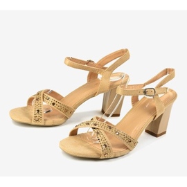 Beige högklackade sandaler 62225 1