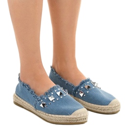 Blå jeans espadriller A608 1