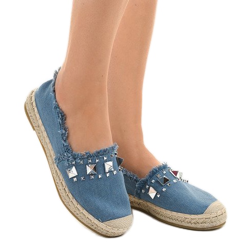 Blå jeans espadriller A608 2