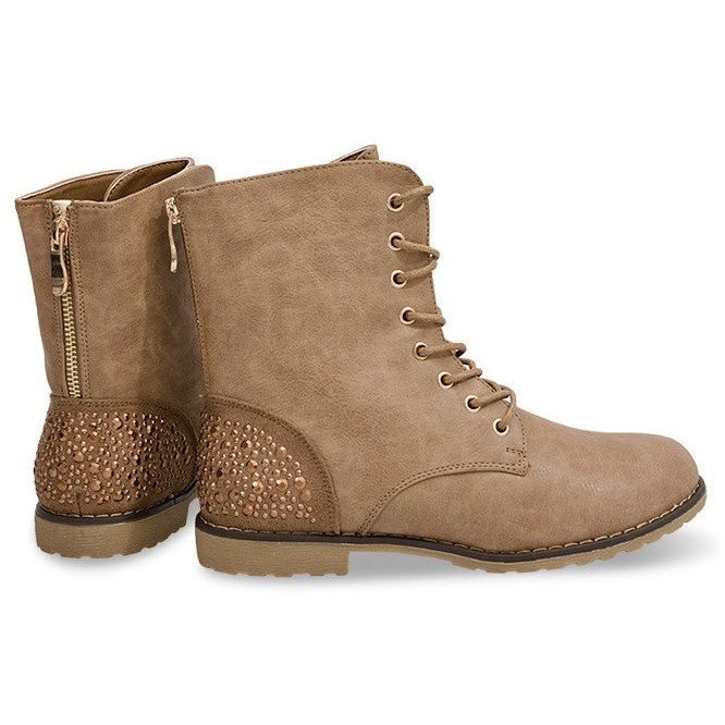 Rikt dekorerade stövlar 1511-8 Khaki mångfärgad grön 1