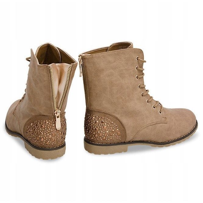 Rikt dekorerade stövlar 1511-8 Khaki mångfärgad grön 2