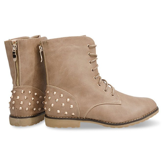 Rikt dekorerade stövlar 1511-2 Khaki mångfärgad grön 2