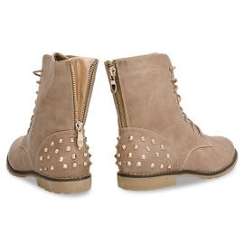 Rikt dekorerade stövlar 1511-2 Khaki mångfärgad grön 1