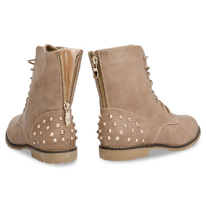 Rikt dekorerade stövlar 1511-2 Khaki mångfärgad grön 1