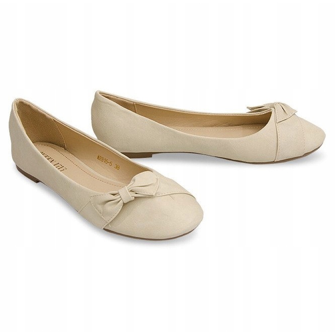 Ballerinor med rosett 816 Beige 1