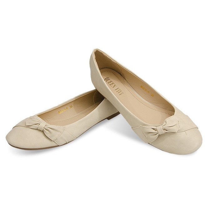 Ballerinor med rosett 816 Beige 2
