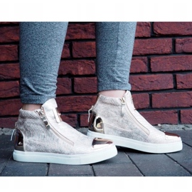 Höga sneakers Q55 guld gyllene 1