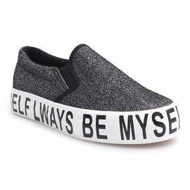 Slip On Sneakers Slip On Brocade E22 Svart 1