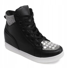 Sneakers med paljetter C7165 Svart 1