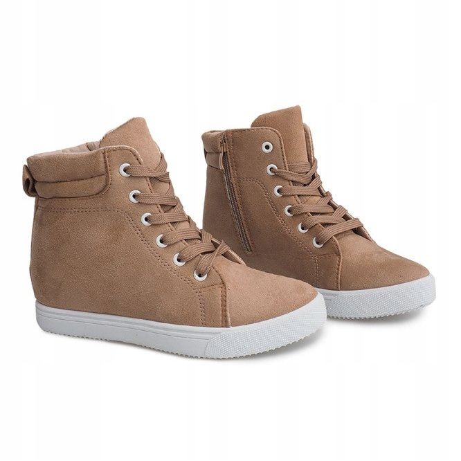 Wedge Sneakers TL089 Beige 1