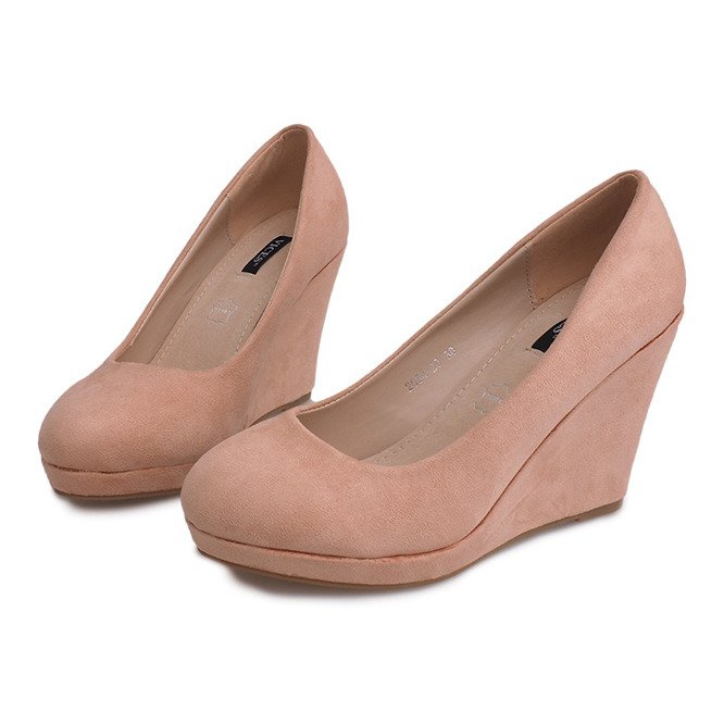 Mocka Wedge Pumps 2054 Rosa 1