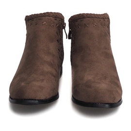 Suede Booties Chelsea stövlar 100-602 Khaki kaki 2