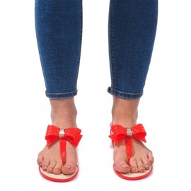 Sandaler dekorerade med rosett 911 röd 2